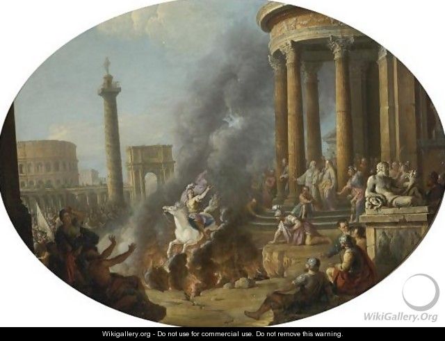 The Death Leap Of Marcus Curtius - Antonio Joli