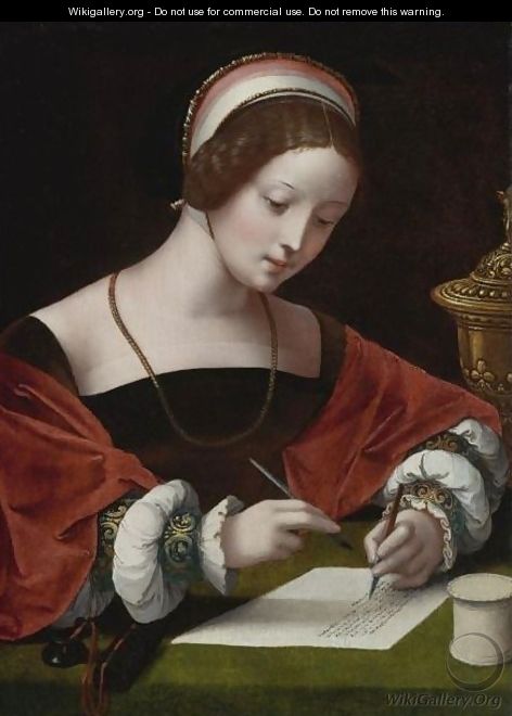The Magdalene Writing A Letter - Belgian Unknown Masters