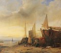 Ships At Low Tide - Jacobus Jacobs