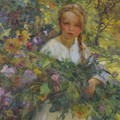 A Girl With Flowers - Luis Graner Arrufi