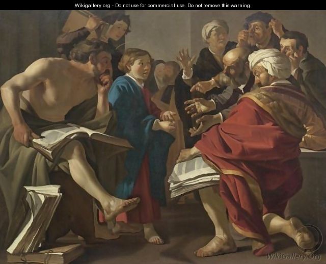 Christ Among The Doctors - Dirck Van Baburen