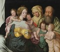 The Madonna And Child With Saints Elizabeth And Other Members Of The Holy Family The Holy Kinship - Vincent Sellaer