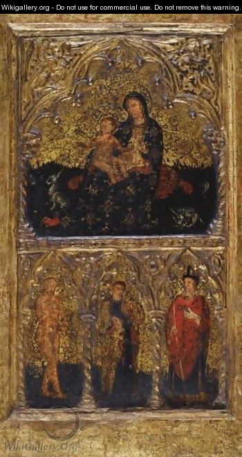 Madonna And Child, With Saint John The Baptist, Saint Catherine And A Bishop - North-Italian School