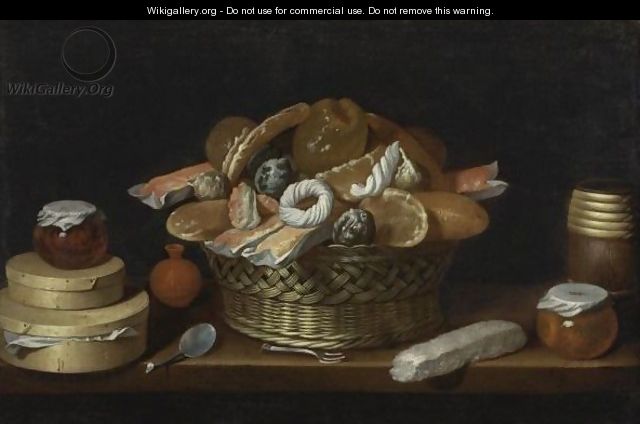 Table-Top With Basket And Boxes Of Sweets - Juan Van Der Hamen