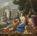 Polyphilus And Polia Accompanied By Nymphs On Island Of Cythera - Eustache Le Sueur
