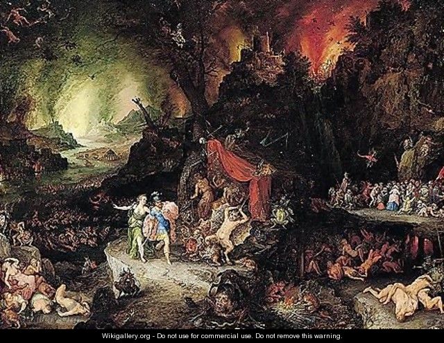 Aeneas And The Sibyl In The Underworld - Jan The Elder Brueghel
