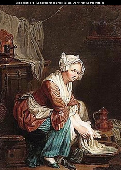 A laundry maid - (after) Greuze, Jean Baptiste