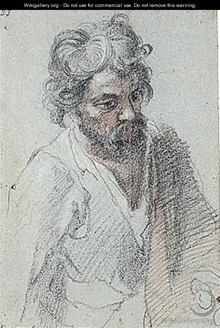 Half-length Study Of A Bearded Man - Cristofano Allori