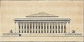 The Facade Of A Classical Building With A Huge Portico And Sculptures At Either End Of The Steps - (after) Claude Nicolas Ledoux