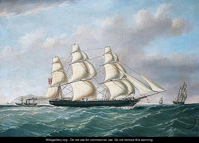 A Three-masted Schooner Outward Bound From Liverpool Off Holyhead And South Stack - Joseph Heard