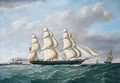 A Three-masted Schooner Outward Bound From Liverpool Off Holyhead And South Stack - Joseph Heard