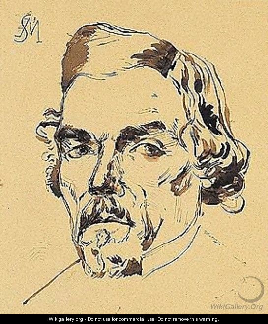 Portrait Of Eugene Delacroix - Edme Saint-Marcel