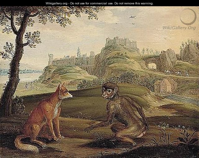 The Fox And The Monkey - Isaak van Oosten