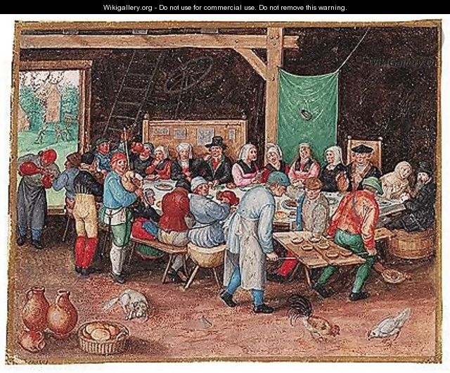 A Peasant Wedding Feast - Friedrich The Elder Brentel