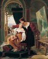 An Artist Painting A Model Of Venus And Cupid In His Studio - Auguste Jean-Baptiste Vinchon
