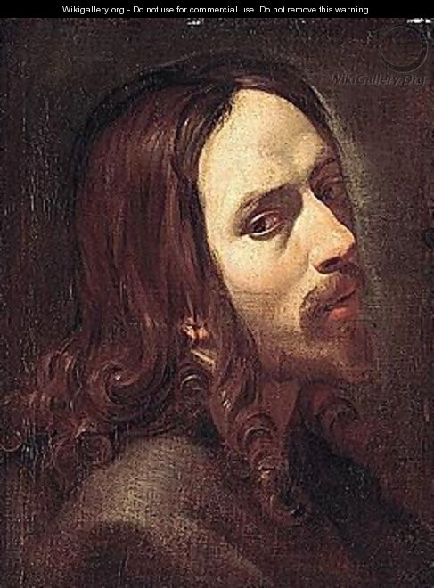 A bearded man, head and shoulders - (after) Simon Vouet