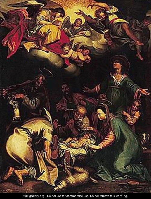 The adoration of the shepherds 6 - (after) Abraham Bloemaert