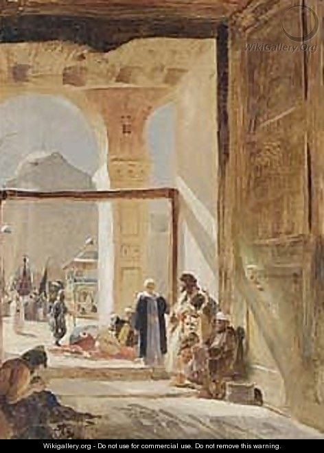 The Forecourt Of The Great Mosque, Damascus - Gustave Bauernfeind