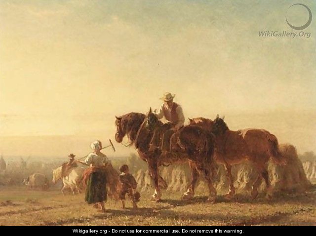 A Family Returning From The - Pieter Frederik Van Os