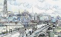 Le pont corneille sous la pluie - Paul Signac
