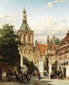 A View Of The Binnenpoort, Culemborg - Cornelis Springer