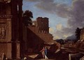 A landscape with classical monuments and figures - Jean Lemaire