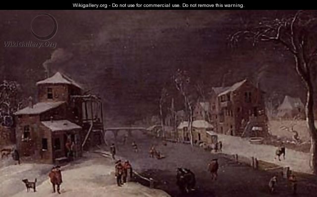 Winter landscape - (after) Daniel Van Heil