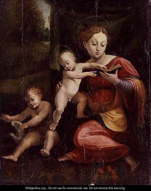 Madonna and child with the infant Saint John the baptist - Girolamo Genga