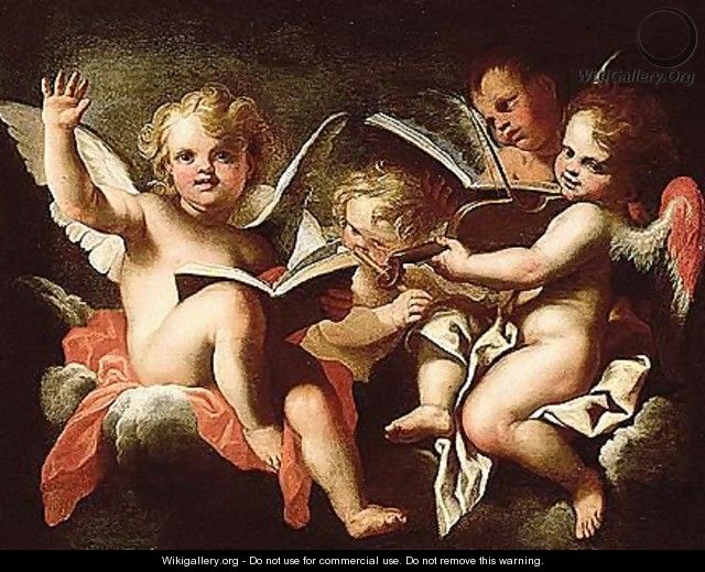 Angels making music - (after) Stefano Magnasco