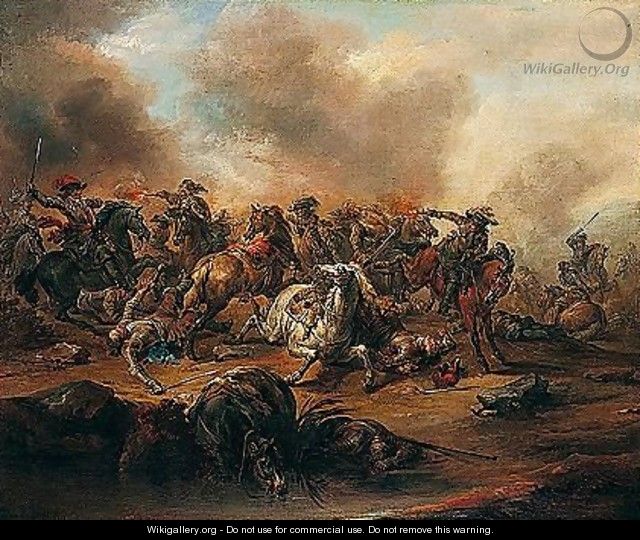 A Cavalry Skirmish - Charles Parrocel