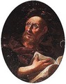 Portrait of a poet, head and shoulders - (after) Giovanni Battista Langetti
