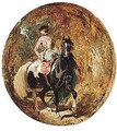 Woman on a horse - (after) Thomas Churchyard
