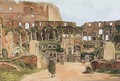 Rome, a view of the interior of the colosseum - Roman School