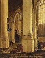 The interior of the oude kerk with the tomb of piet hein - (after) Gerard Houckgeest