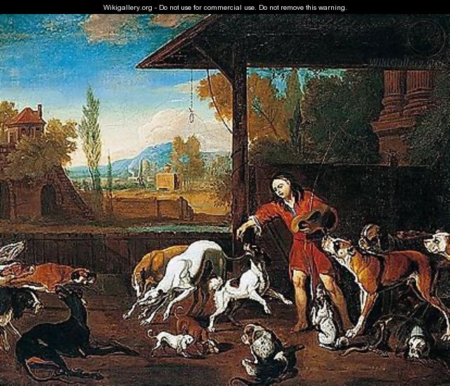 Feeding The Dogs - Abraham Danielsz Hondius