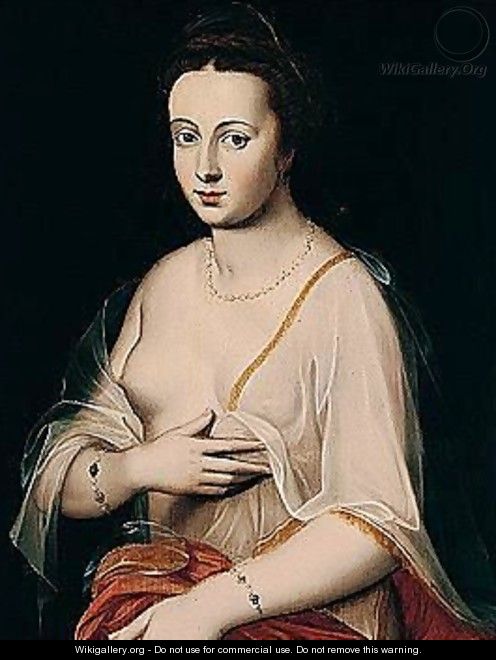 Portrait of a lady, said to be Diane of Poitiers - (after) Fontainebleau
