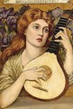 Lady with lute - (after) John Melhuish Strudwick