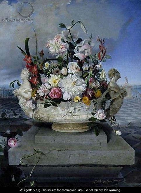 Vase of flowers - Louis Mathieu Didier Guillaume