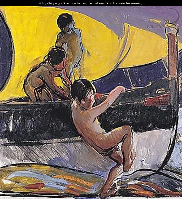 Ninos Jugando En Una Barca (Children Playing In A Boat) - Joaquin Sorolla y Bastida