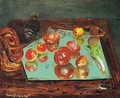 Still life with apples, vegetables and bread - Boris Dmitrievich Grigoriev