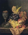 Still Life With Fruit, Bird's Nest And A Goblet - Edward Ladell