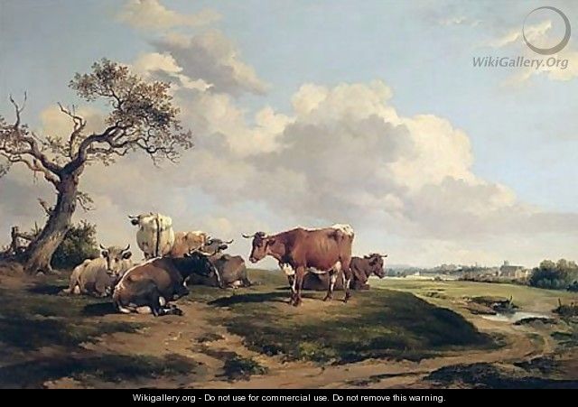 Cattle On The Banks Of The Trent - Thomas Peploe Wood