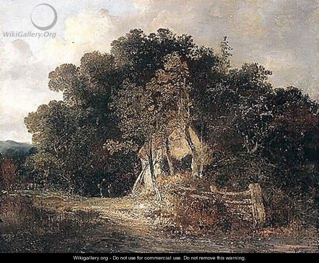 Wooded Landscape With Cottage, Near Norwich - John Crome