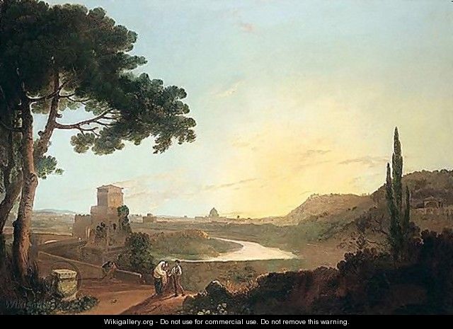 View Of Rome And The Ponte Molle - Richard Wilson