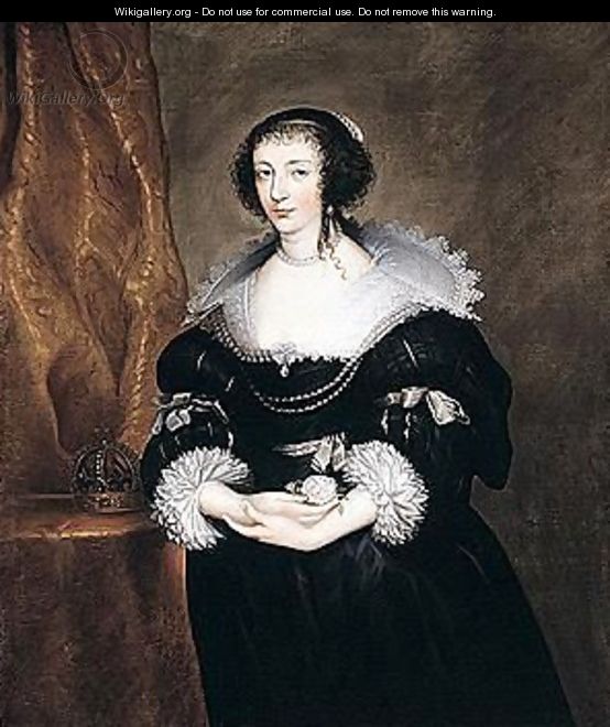 Portrait Of Henrietta Maria - (after) Dyck, Sir Anthony van
