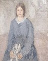 Young Woman Holding A Piece Of Sewing - Gwen John