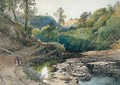 A Woman And A Child Walking By A River - William Collingwood Smith