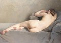 Nude on grey sofa - Paul Sieffer