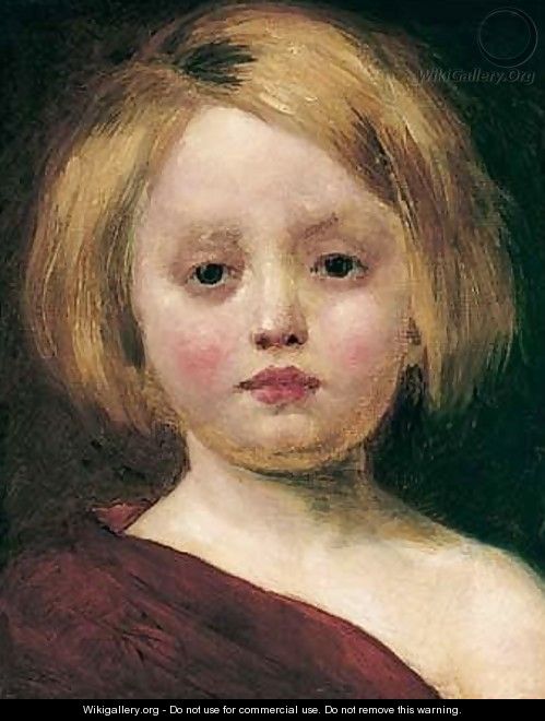 Portrat Eines Madchens (Portrait Of A Young Girl) - Wilhelm Leibl