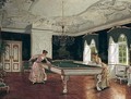 Women Playing Billiards - Heinrich Hansen